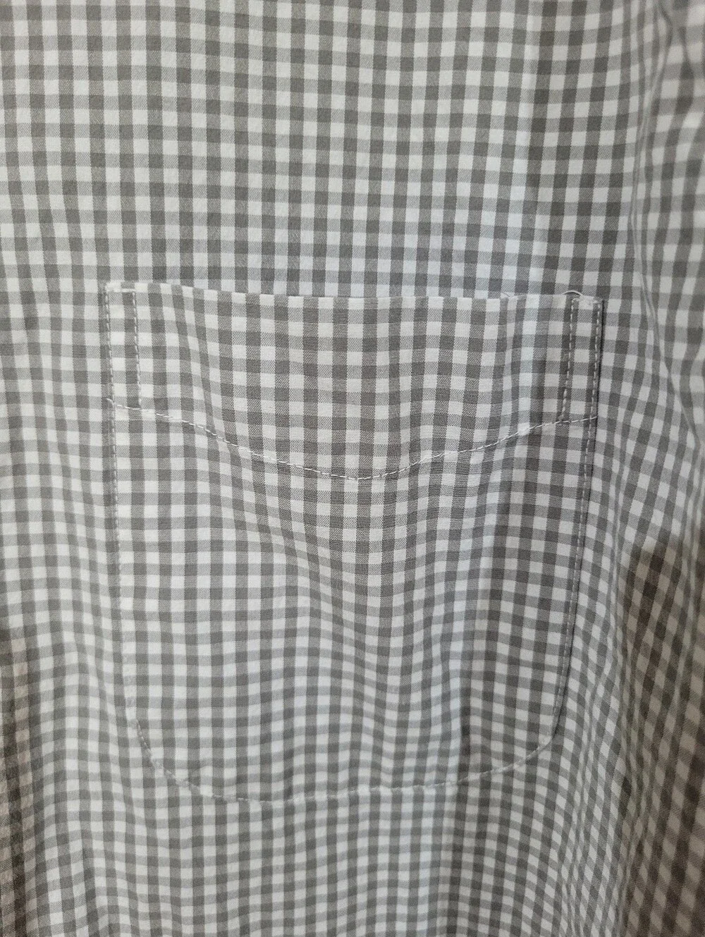 J. Crew Men's Secret Wash Slim Long-Sleeve Gray Small Check Button-Down XXL 2XL